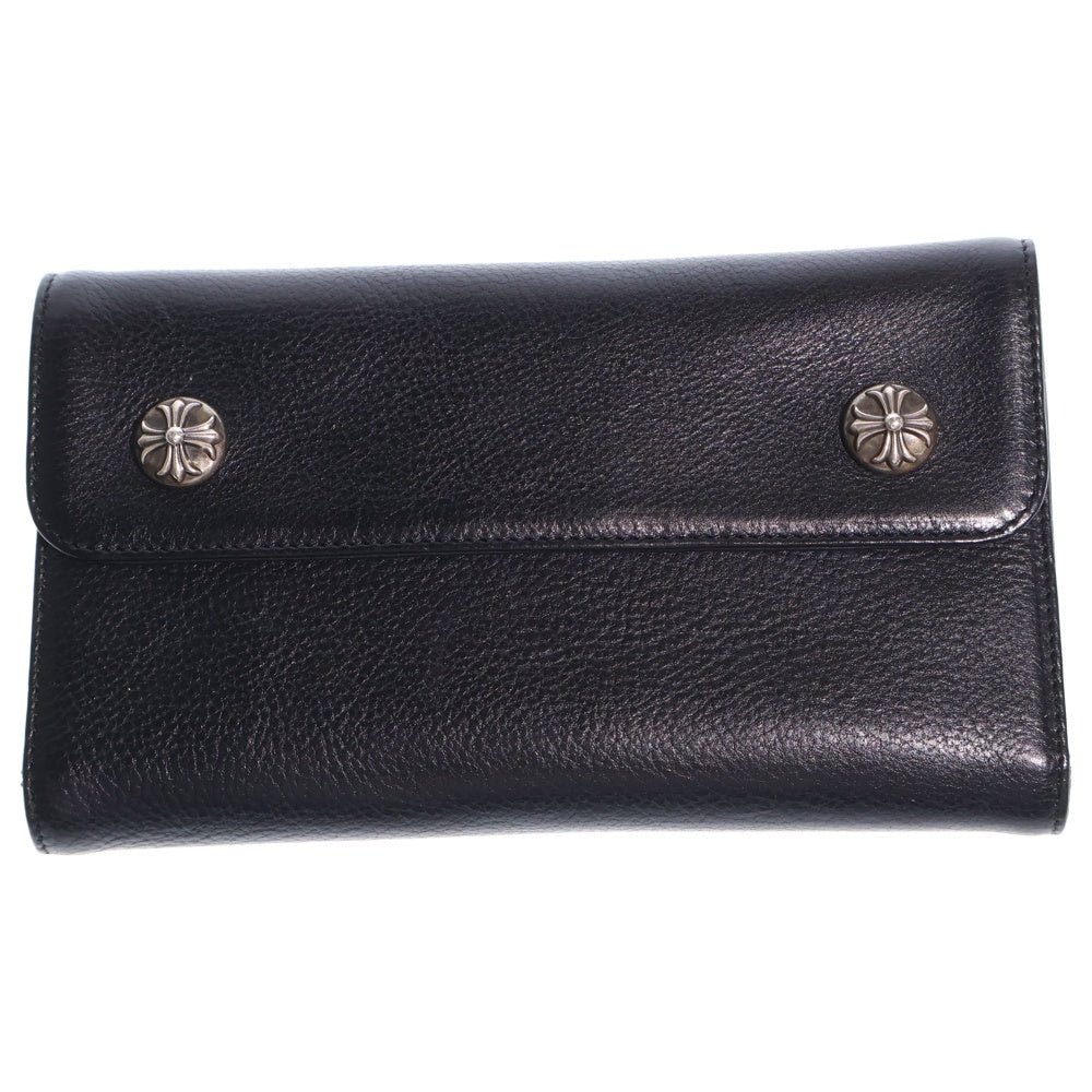 CHROME HEARTS(クロムハーツ) WAVE ウェーブ レザーウォレット 財布 ブラック BCA375