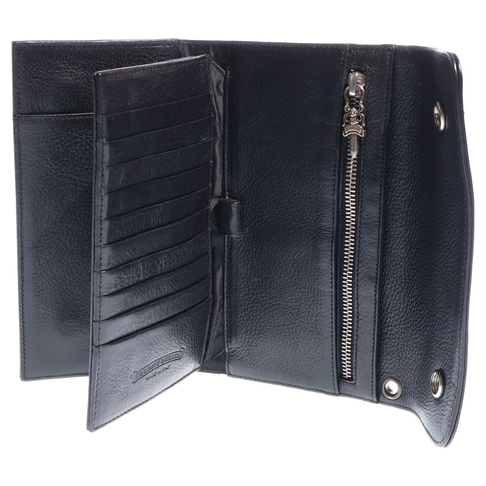 CHROME HEARTS(クロムハーツ) WAVE ウェーブ レザーウォレット 財布 ブラック BCA375