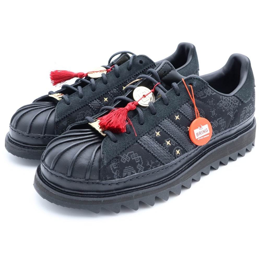 adidas(アディダス) CLOT SUPERSTAR BY EC クロット スーパースター ローカットスニーカー ブラック US9/27.0cm JR5114