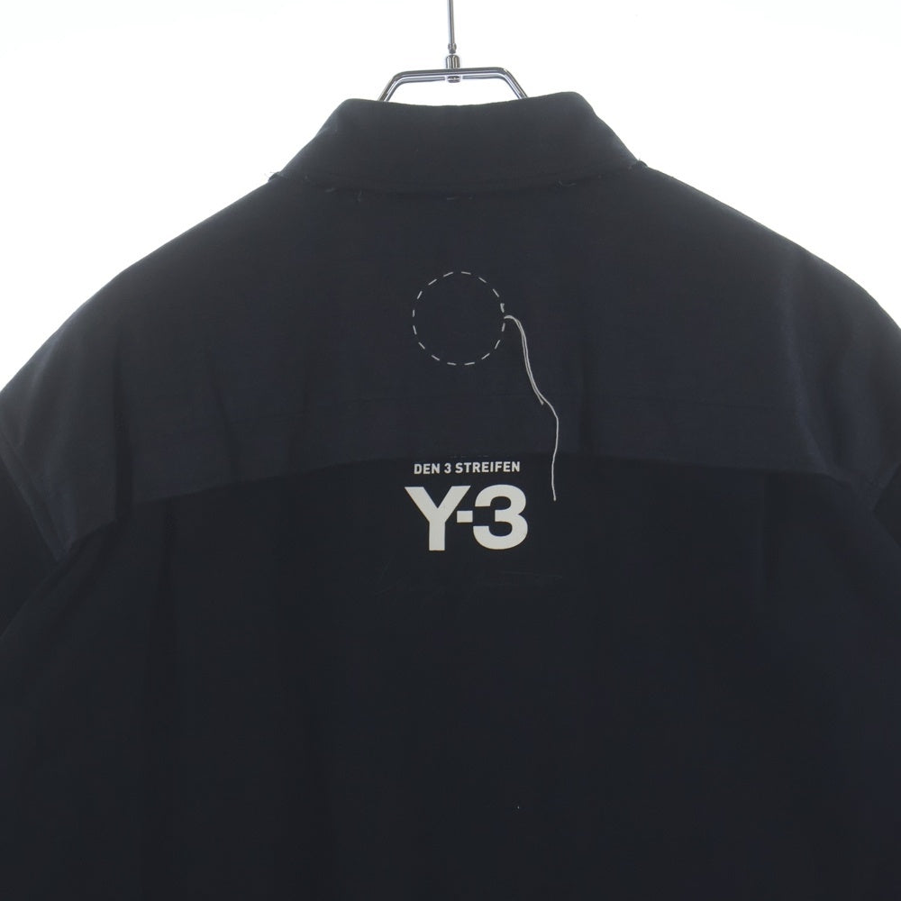 Y-3(ワイスリー) ステッチデザイン マルチポケット ダメージ加工 コート ブラック DP0567