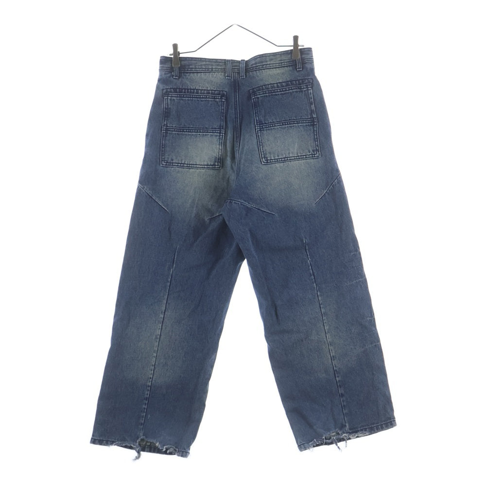 FILTH(フィルス) 24AW FRONT ZIP BAGGY DENIM フロント ジップ バギー デニム パンツ インディゴ FL-FW24-PT02