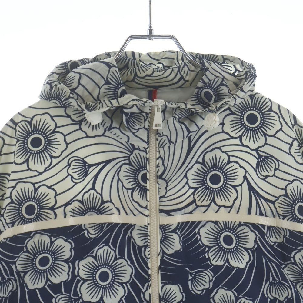 MONCLER(モンクレール) 21AW LADIES BLUE KERAGAN FLORAL-PRINT JACKET ブルーケラガン フローラルプリント ジップアップジャケット ブルー G10931A76100