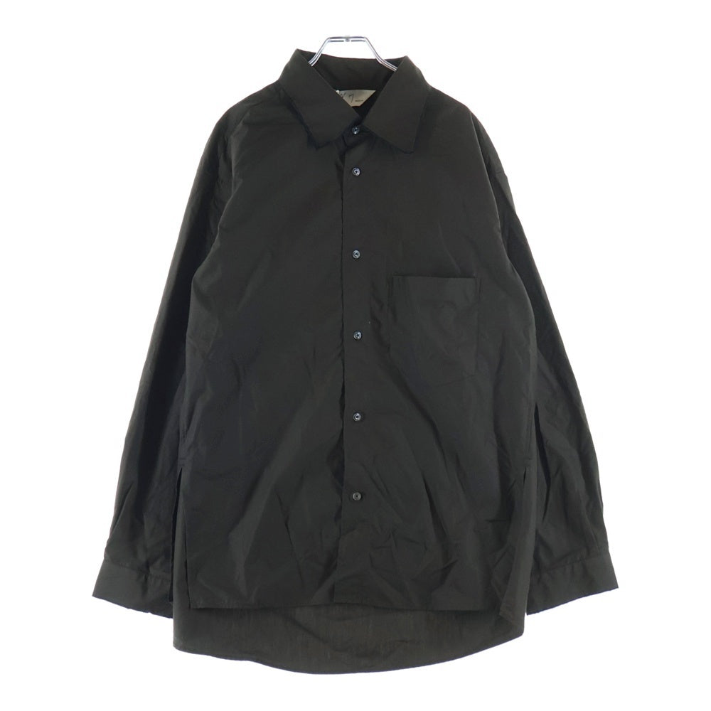 ANCELLM(アンセルム) HIGH-COUNT FRAYED OVER SHIRT コットン 長袖シャツ ブラウン ANC-SH83