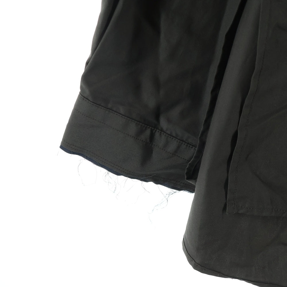 ANCELLM(アンセルム) HIGH-COUNT FRAYED OVER SHIRT コットン 長袖シャツ ブラウン ANC-SH83