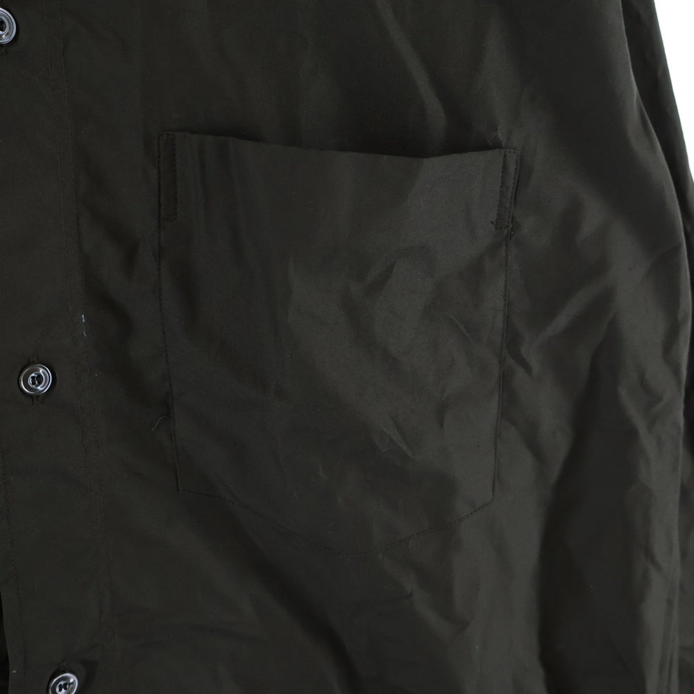 ANCELLM(アンセルム) HIGH-COUNT FRAYED OVER SHIRT コットン 長袖シャツ ブラウン ANC-SH83