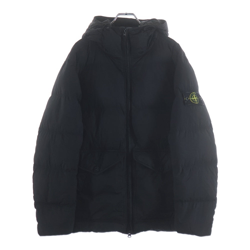 STONE ISLAND(ストーンアイランド) GARMENT DYED ガーメントダイ ジップアップナイロンダウンジャケット ブラック 811540723