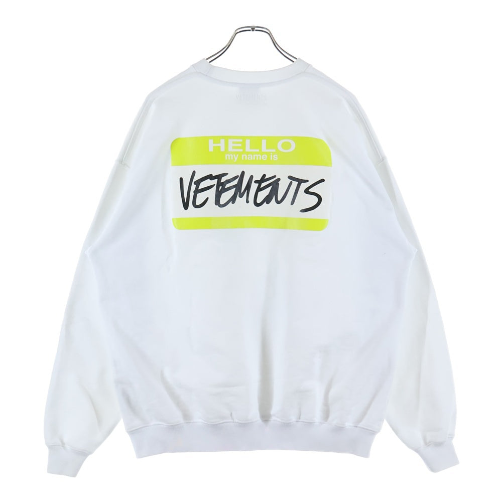 VETEMENTS(ヴェトモン) MY NAME IS VETEMENTS マイネームイズヴェトモン スウェットトレーナー UA53CN100W
