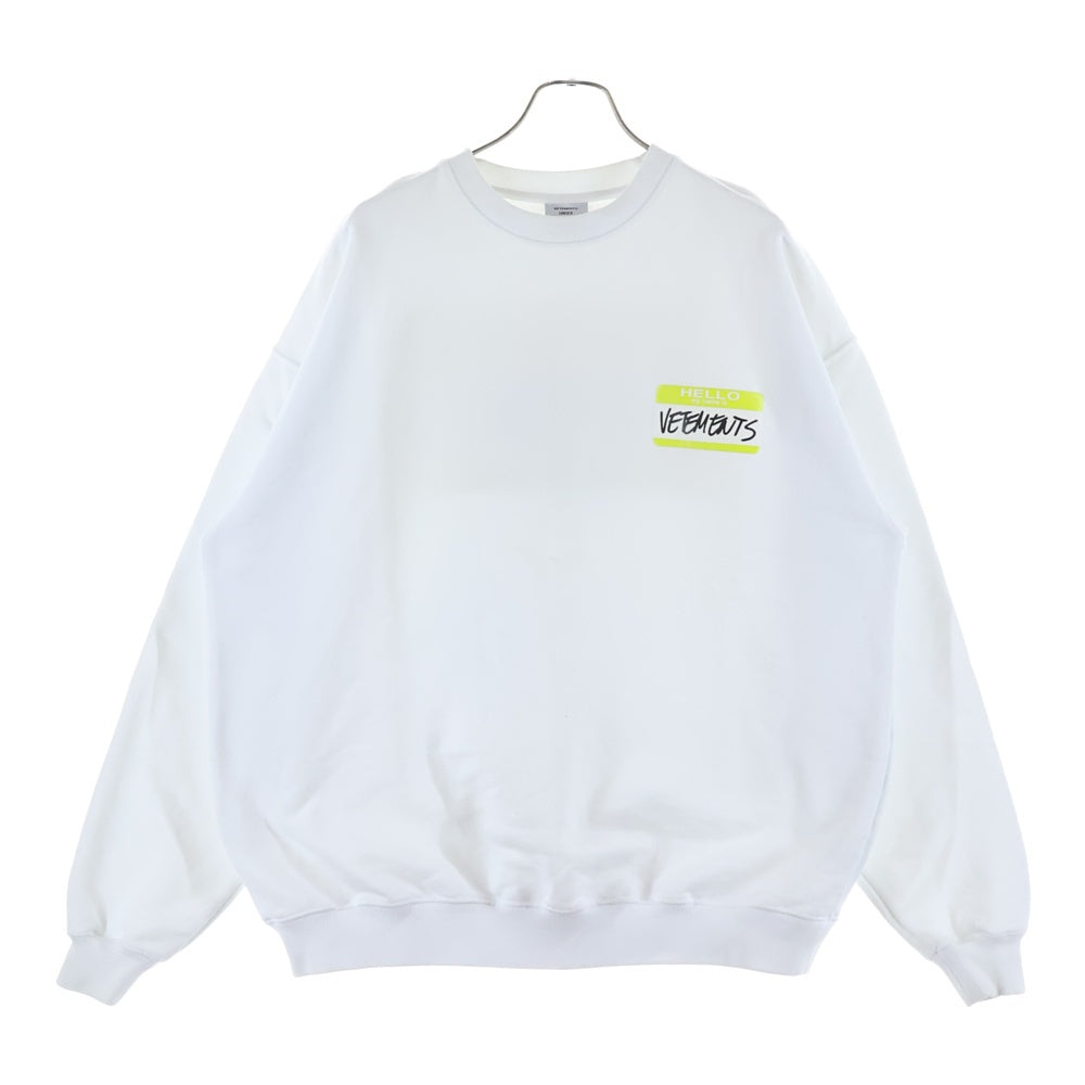 VETEMENTS(ヴェトモン) MY NAME IS VETEMENTS マイネームイズヴェトモン スウェットトレーナー UA53CN100W