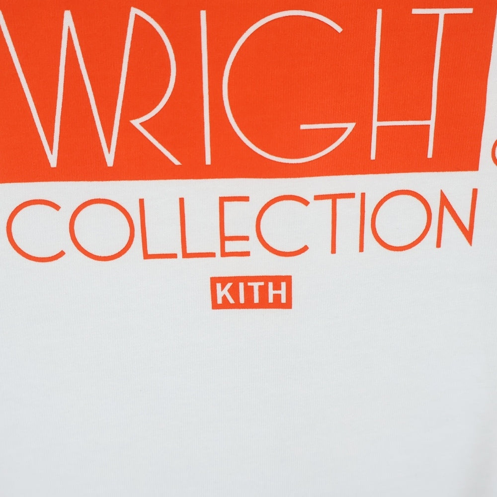 KITH(キス) ×FRANK LLOYD WRIGHT フランク ロイド ライト フロントロゴデザイン クルーネック カットソー 半袖Tシャツ ホワイト KHM030965-101