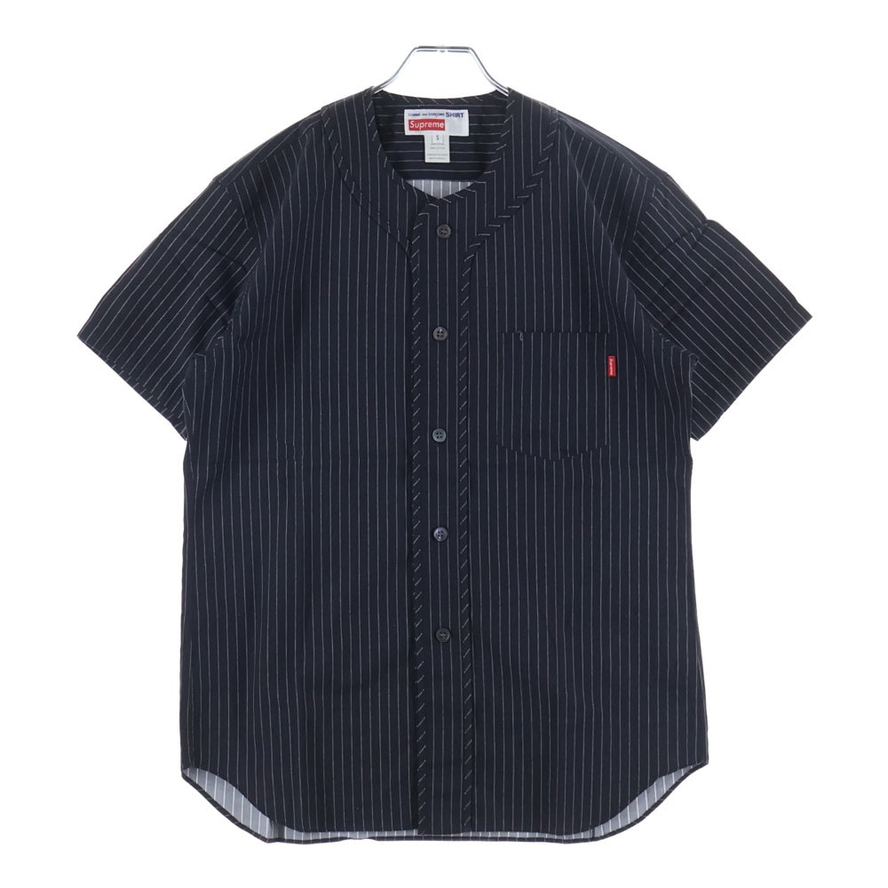 SUPREME(シュプリーム) 14SS ×COMME Des GARCONS SHIRT Baseball Shirt コムデギャルソンシャツ ベースボール半袖シャツ ブラック