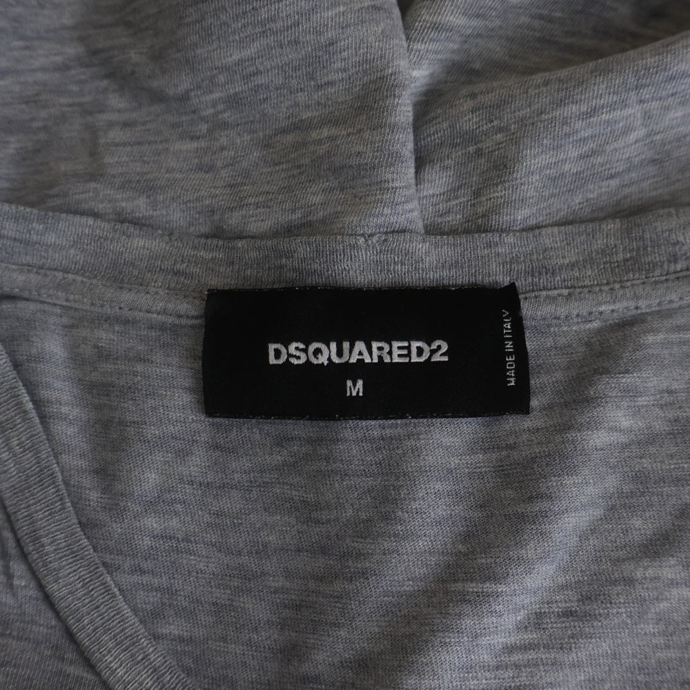 DSQUARED2(ディースクエアード) プリントロゴクルーネックTシャツ カットソー グレー S72GD0026 レディース