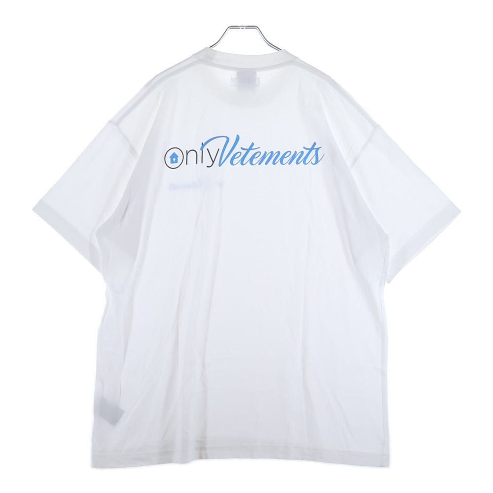 VETEMENTS(ヴェトモン) onlyロゴプリントTシャツ カットソー ホワイト UA53TR160W