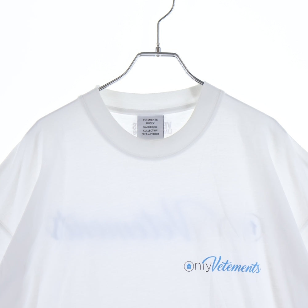 VETEMENTS(ヴェトモン) onlyロゴプリントTシャツ カットソー ホワイト UA53TR160W