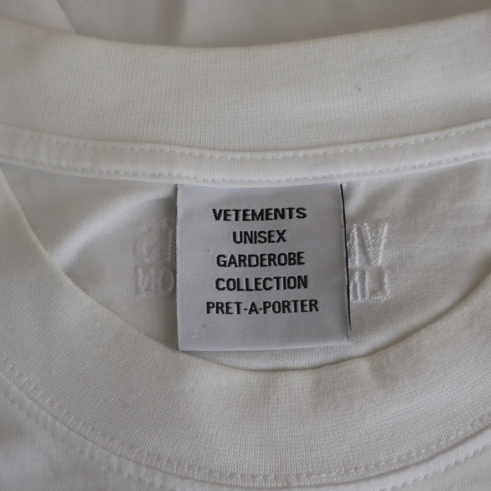 VETEMENTS(ヴェトモン) onlyロゴプリントTシャツ カットソー ホワイト UA53TR160W