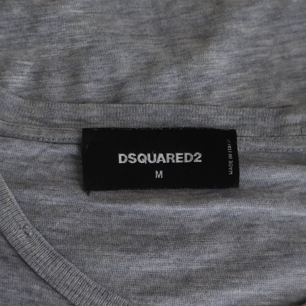 DSQUARED2(ディースクエアード) プリントロゴクルーネックTシャツ カットソー グレー S72GD0026 レディース