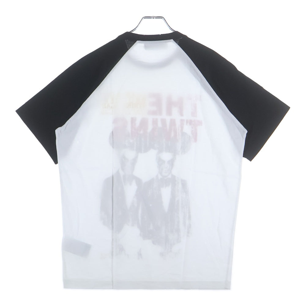 DSQUARED2(ディースクエアード) プリントロゴクルーネックTシャツ カットソー ホワイト/ブラック S72GD0026
