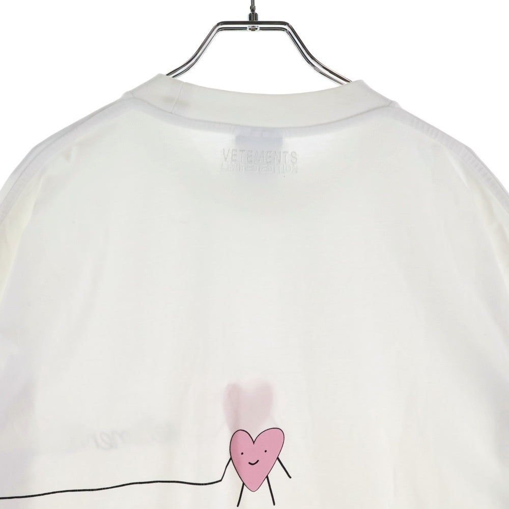 VETEMENTS(ヴェトモン) ハートロゴプリントTシャツカットソー ホワイト UA53TR270W