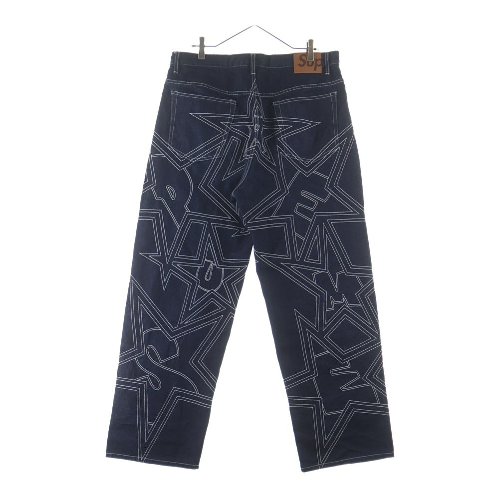 SUPREME(シュプリーム) 25SS Stars Topstitch Baggy Jean Indigo スターズトップステッチバギージーンズ インディゴ デニムパンツ