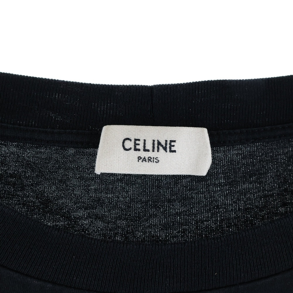 CELINE(セリーヌ) 23AW LE PALACE TEE ル・パラス ロゴプリント クルーネック半袖Tシャツ ブラック 2X61I671Q