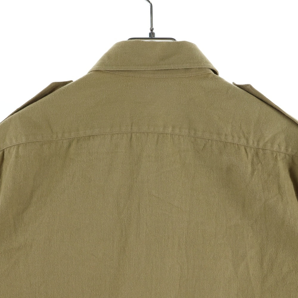 CELINE(セリーヌ) 20SS コットンツイル ミリタリーシャツ 長袖シャツ ブラウン 2C272034I