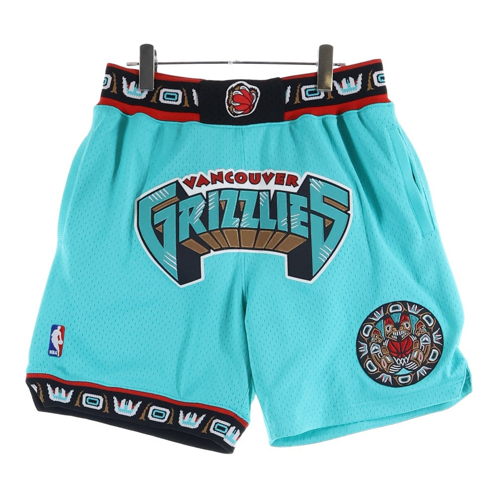 Mitchell&Ness(ミッチェル アンド ネス) ×Just Don NBA Vancouver Grizzlies ジャストドンエヌビーエーバンクーバー・グリズリーズ バスケットパンツ ボトムス ターコイズ
