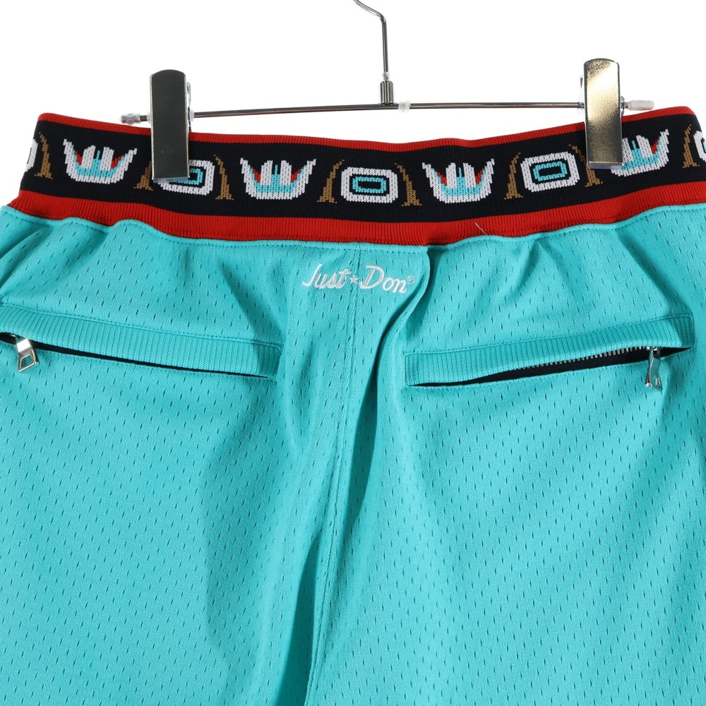 Mitchell&Ness(ミッチェル アンド ネス) ×Just Don NBA Vancouver Grizzlies ジャストドンエヌビーエーバンクーバー・グリズリーズ バスケットパンツ ボトムス ターコイズ