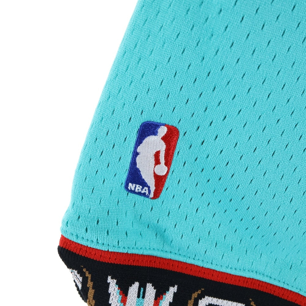 Mitchell&Ness(ミッチェル アンド ネス) ×Just Don NBA Vancouver Grizzlies ジャストドンエヌビーエーバンクーバー・グリズリーズ バスケットパンツ ボトムス ターコイズ