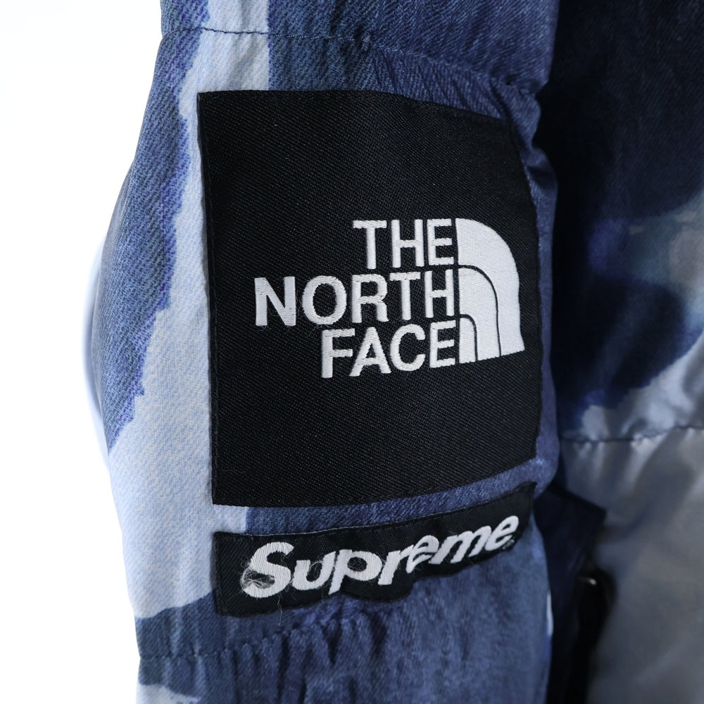 SUPREME(シュプリーム) ×THE NORTH FACE Bleached Denim Print Nuptse Jacket ノースフェイス ブリーチド デニム プリント ヌプシ ダウン ジャケット ブルー ND52100I