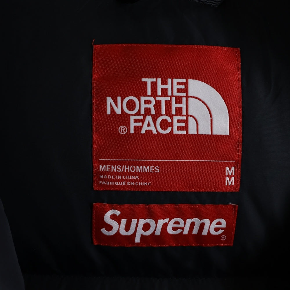 SUPREME(シュプリーム) ×THE NORTH FACE Bleached Denim Print Nuptse Jacket ノースフェイス ブリーチド デニム プリント ヌプシ ダウン ジャケット ブルー ND52100I