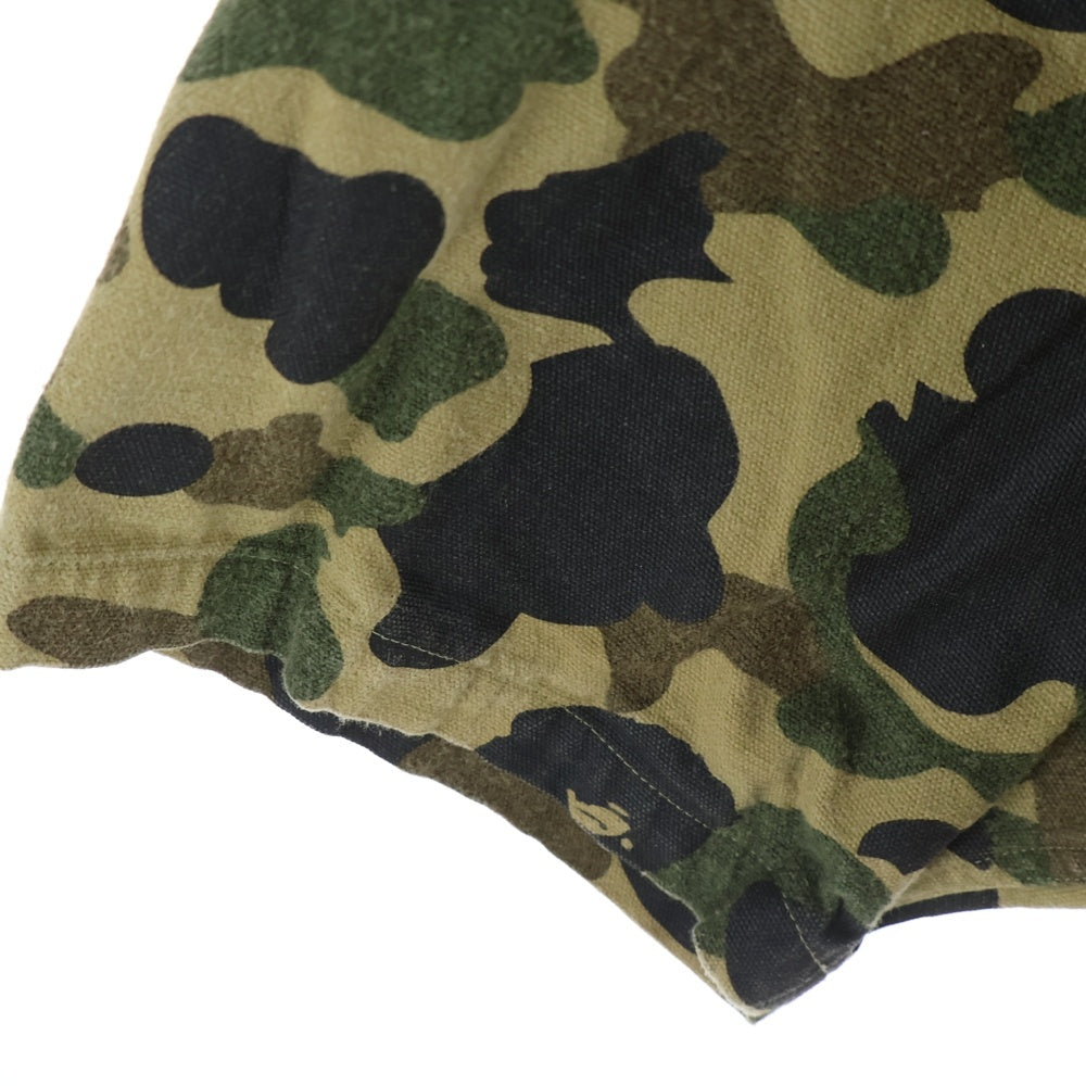 A BATHING APE(アベイシングエイプ) 1ST CAMO カモフラ総柄 半袖シャツ カーキ