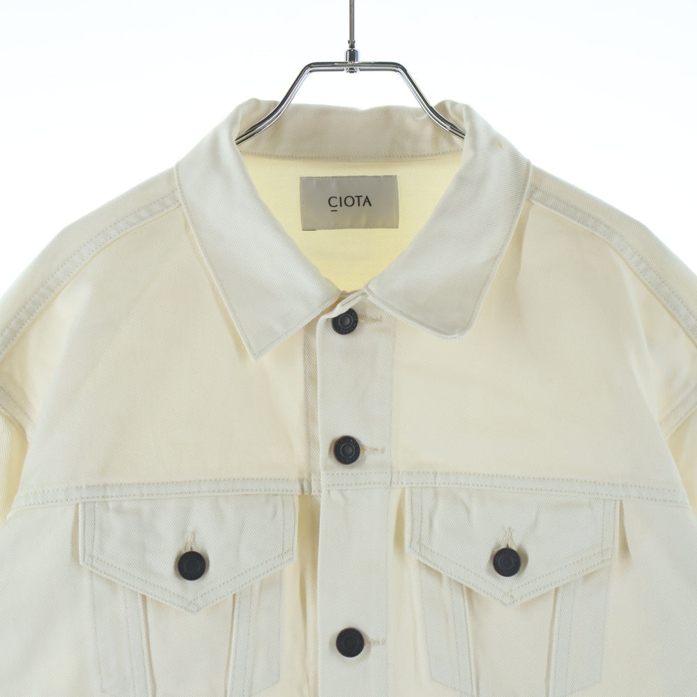 CIOTA(シオタ) 24SS GOLF JACKET ゴルフ マルチポケット デニムジャケット ホワイト BZLM-115