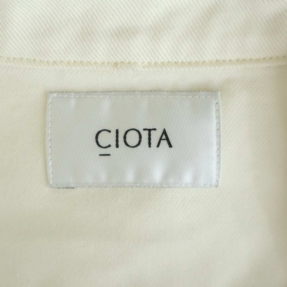CIOTA(シオタ) 24SS GOLF JACKET ゴルフ マルチポケット デニムジャケット ホワイト BZLM-115