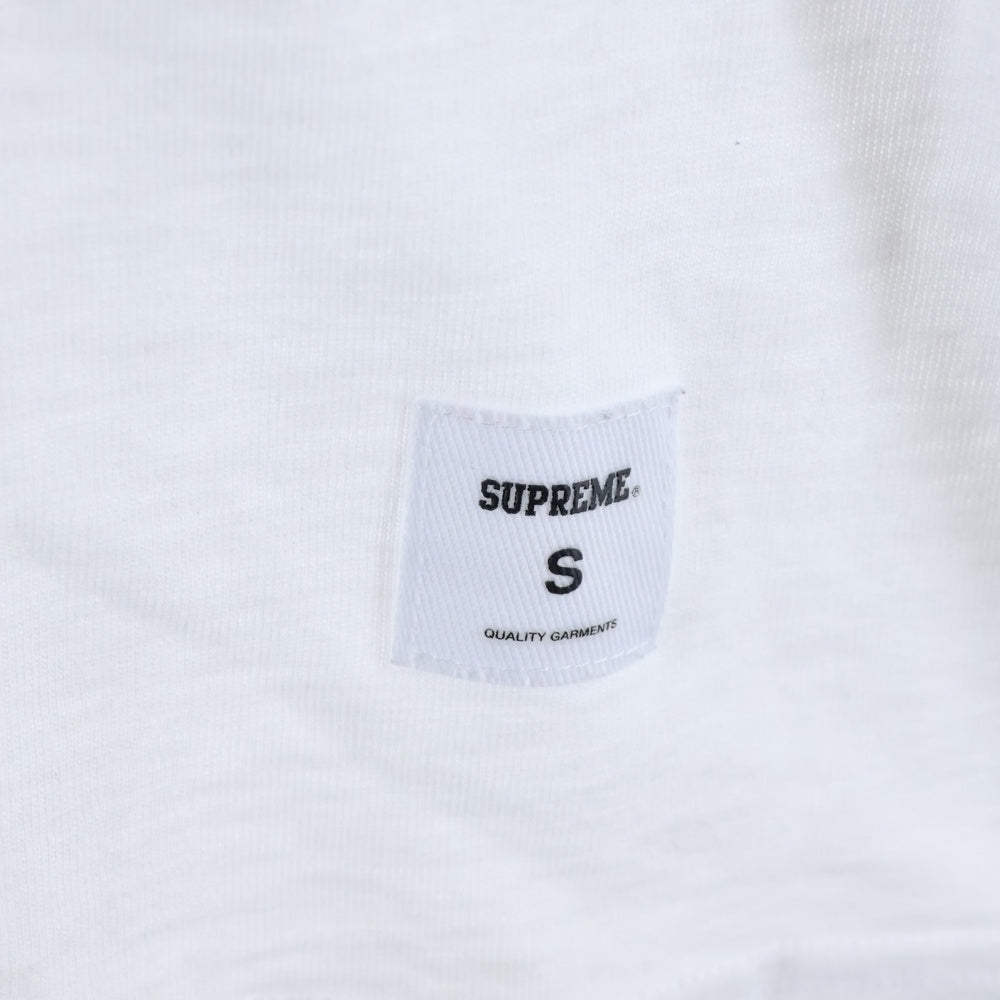 SUPREME(シュプリーム) 24SS Old English S/S Top オールドイングリッシュ フロントロゴ刺繍Tシャツ 半袖クルーネックカットソー ホワイト