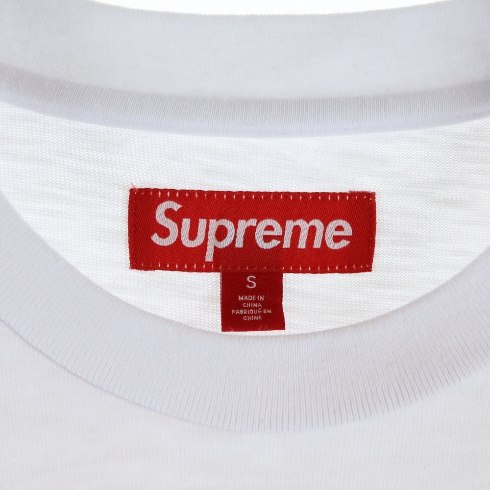 SUPREME(シュプリーム) 24SS Old English S/S Top オールドイングリッシュ フロントロゴ刺繍Tシャツ 半袖クルーネックカットソー ホワイト