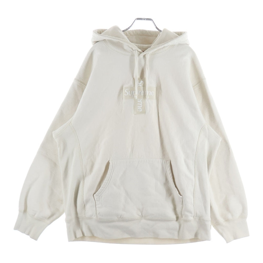 SUPREME(シュプリーム) 20AW Cross Box Logo Hooded Sweat Shirt クロスボックスロゴデザイン フーデッド スウェット パーカー ベージュ