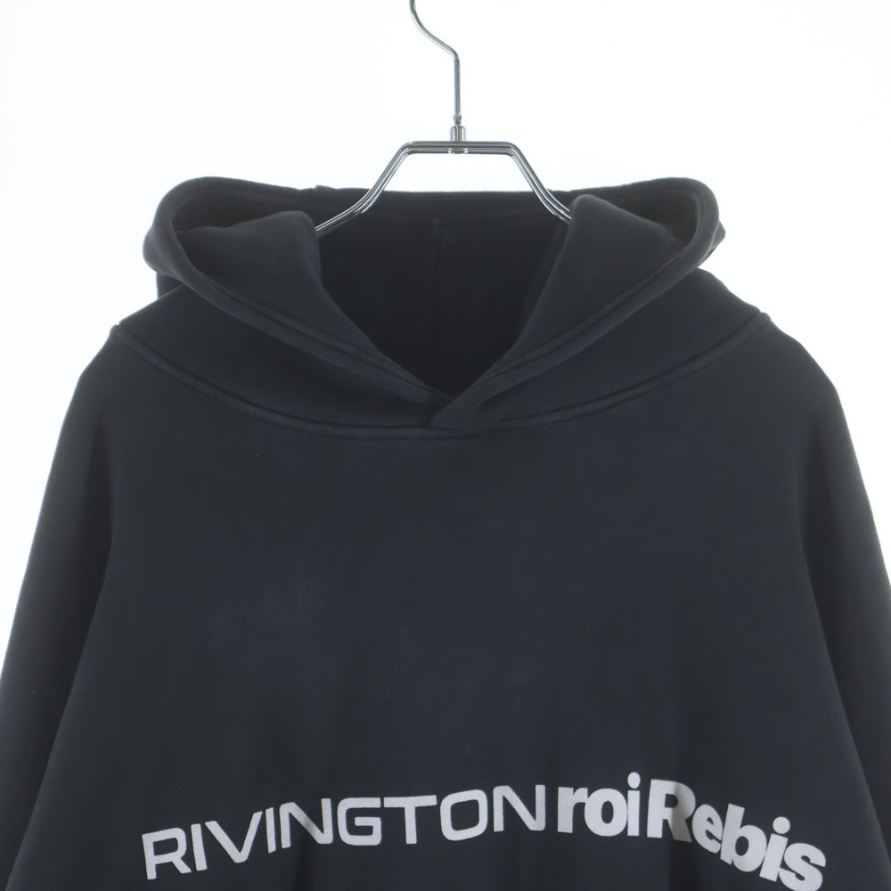 RIVINGTON roi Rebis(リヴィントンロイレビス) METANOIA USO CVA HOODIE メタノイア ウソ シーブイエー ロゴデザイン アームプリント プルオーバー フーデッド スウェット パーカー ブラック