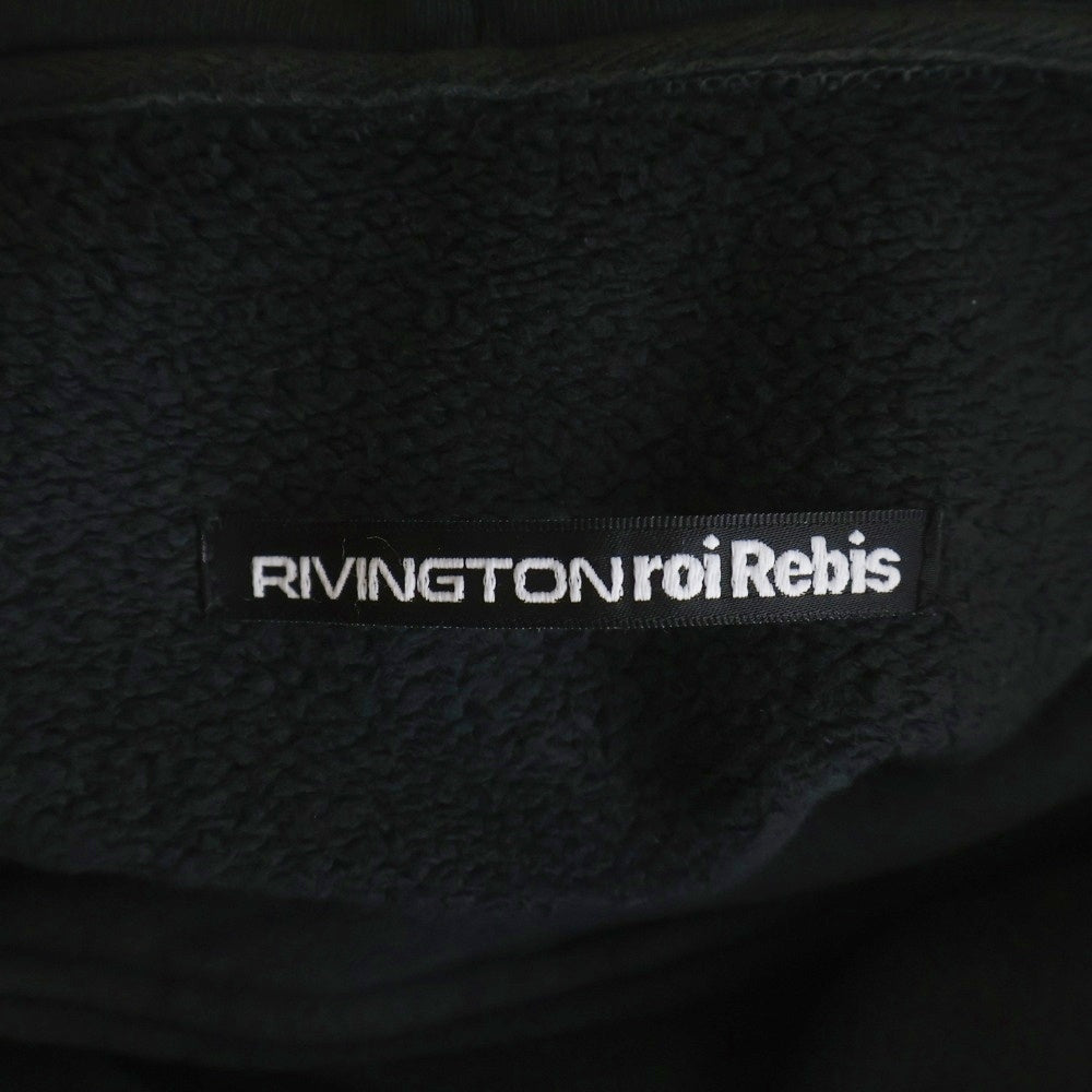 RIVINGTON roi Rebis(リヴィントンロイレビス) METANOIA USO CVA HOODIE メタノイア ウソ シーブイエー ロゴデザイン アームプリント プルオーバー フーデッド スウェット パーカー ブラック