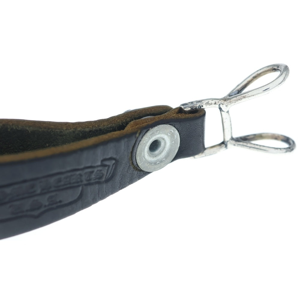 CHROME HEARTS(クロムハーツ) BELT LOOP BSフレアボタンレザーベルトループ シルバー/ブラック BCA401