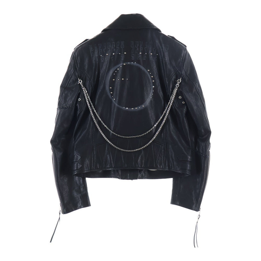 DIESEL(ディーゼル) Semi-Double Rider Jacket セミダブルライダースジャケット レザージャケット ブラック IT001443