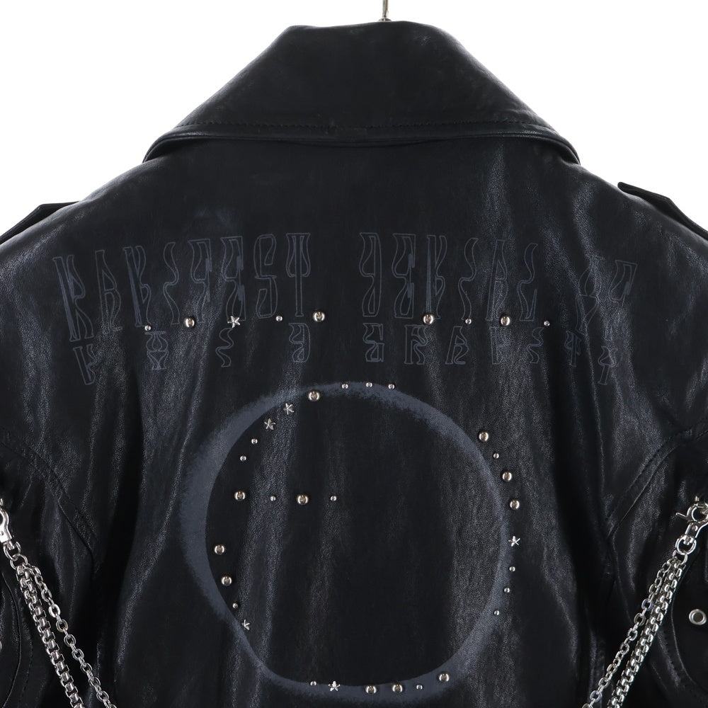 DIESEL(ディーゼル) Semi-Double Rider Jacket セミダブルライダースジャケット レザージャケット ブラック IT001443