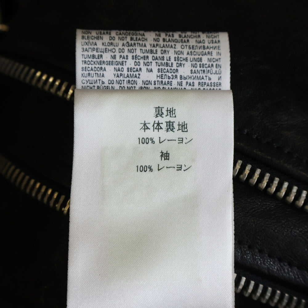 DIESEL(ディーゼル) Semi-Double Rider Jacket セミダブルライダースジャケット レザージャケット ブラック IT001443