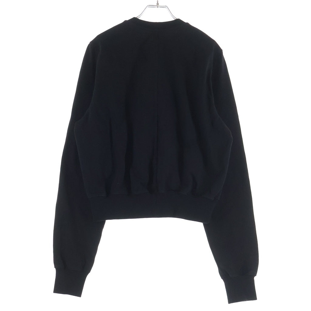 Rick Owens(リックオウエンス) 24SS Cropped Crewneck Sweat クロップドクルーネックスウェット ブラック RU01D3289