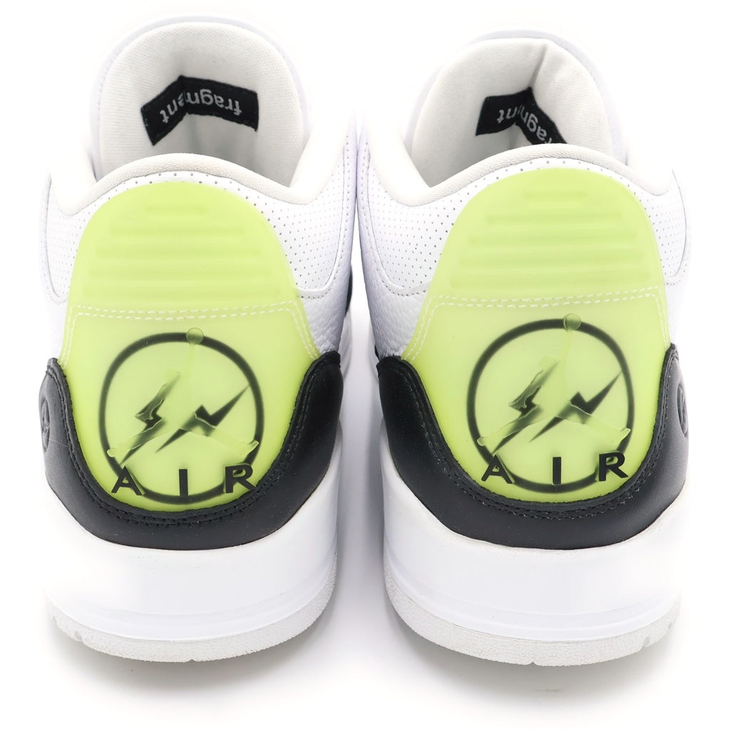 NIKE(ナイキ) ×FRAGMENT DESIGN AIR JORDAN3 RETRO SP DA3595-100 フラグメントデザイン エアジョーダン3 ミッドカットスニーカー ホワイト/ブラック US13/31.0cm