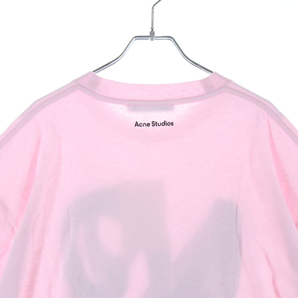 Acne Studios(アクネ ストゥディオズ) ハートロゴ 半袖Tシャツ カットソー ピンク CL0344