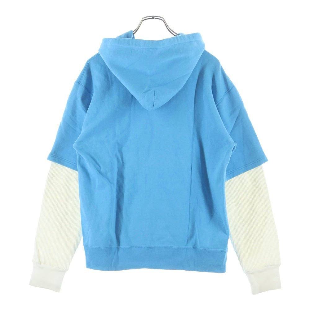A BATHING APE(アベイシングエイプ) Layered Mudface Wide Hoodie レイヤードマッドフェイスワイドパーカー ブルー