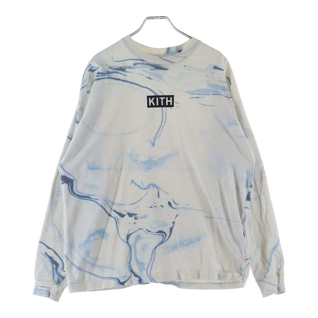 KITH(キス) 22SS DESIGN STUDIOS SPIRIT TEE デザイン スタジオ スピリット クルーネック カットソー 長袖Tシャツ ホワイト KHM030365