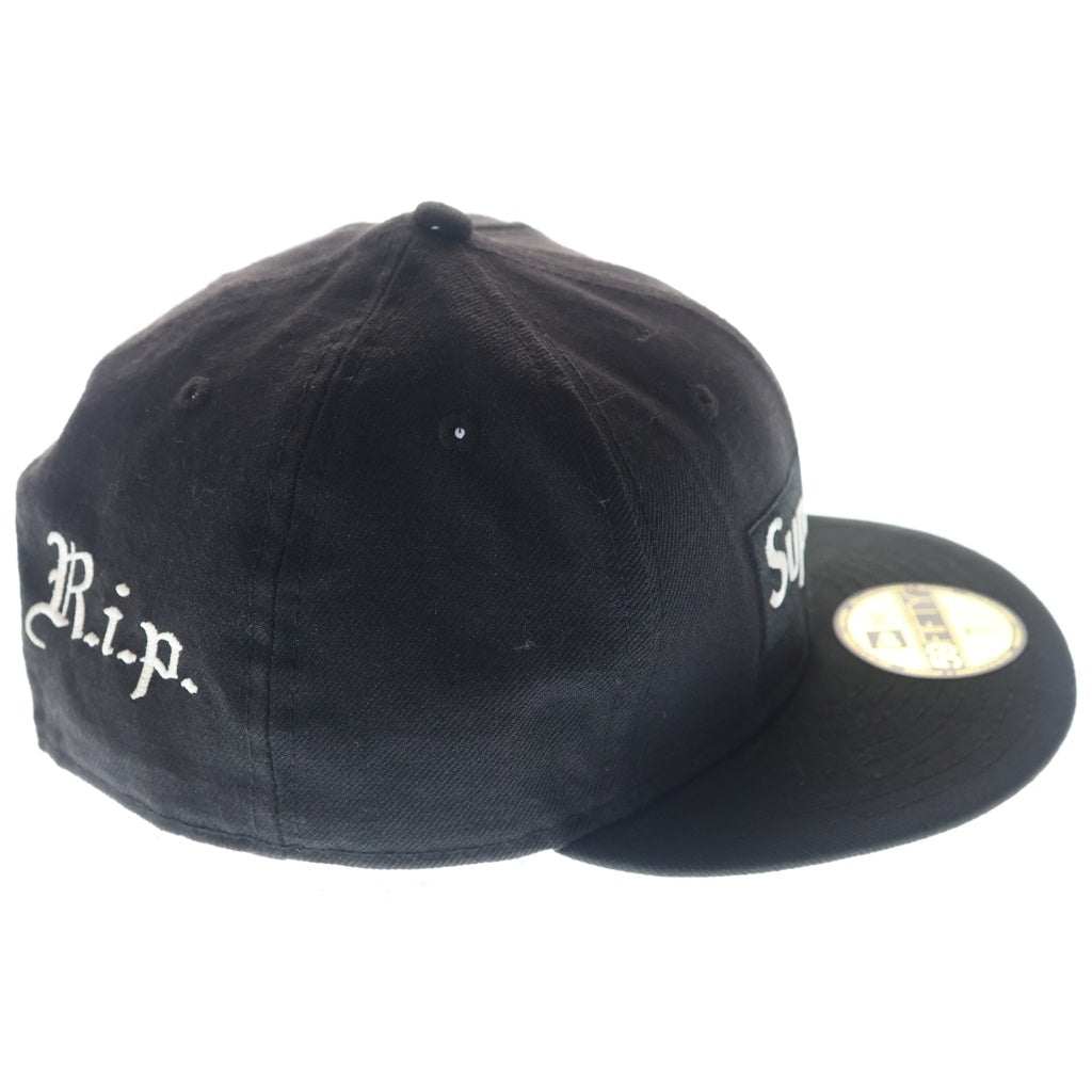 SUPREME(シュプリーム) 16AW ×NEWERA RIP Logo Cap ニューエラ リップ ボックスロゴデザイン ベースボールキャップ 帽子 ブラック