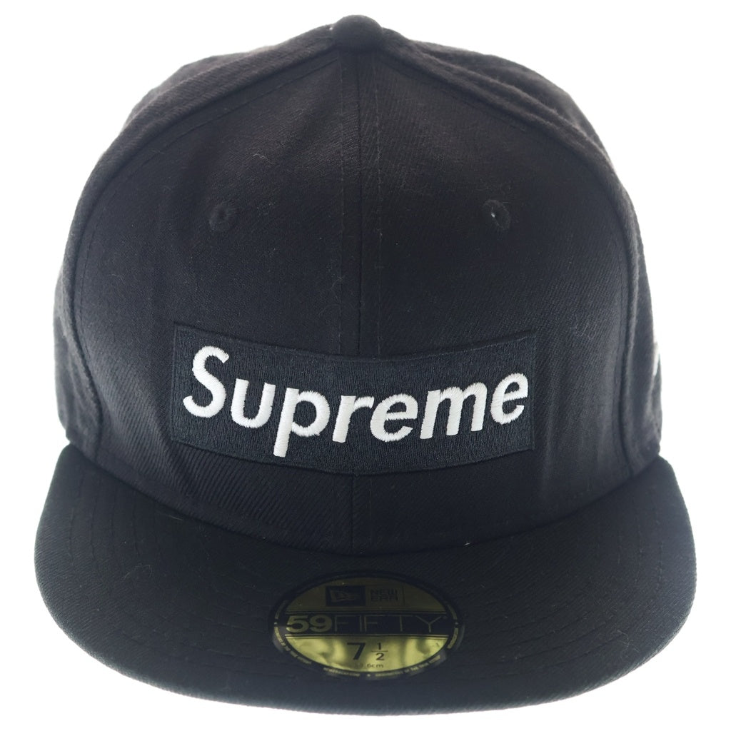 SUPREME(シュプリーム) 16AW ×NEWERA RIP Logo Cap ニューエラ リップ ボックスロゴデザイン ベースボールキャップ 帽子 ブラック
