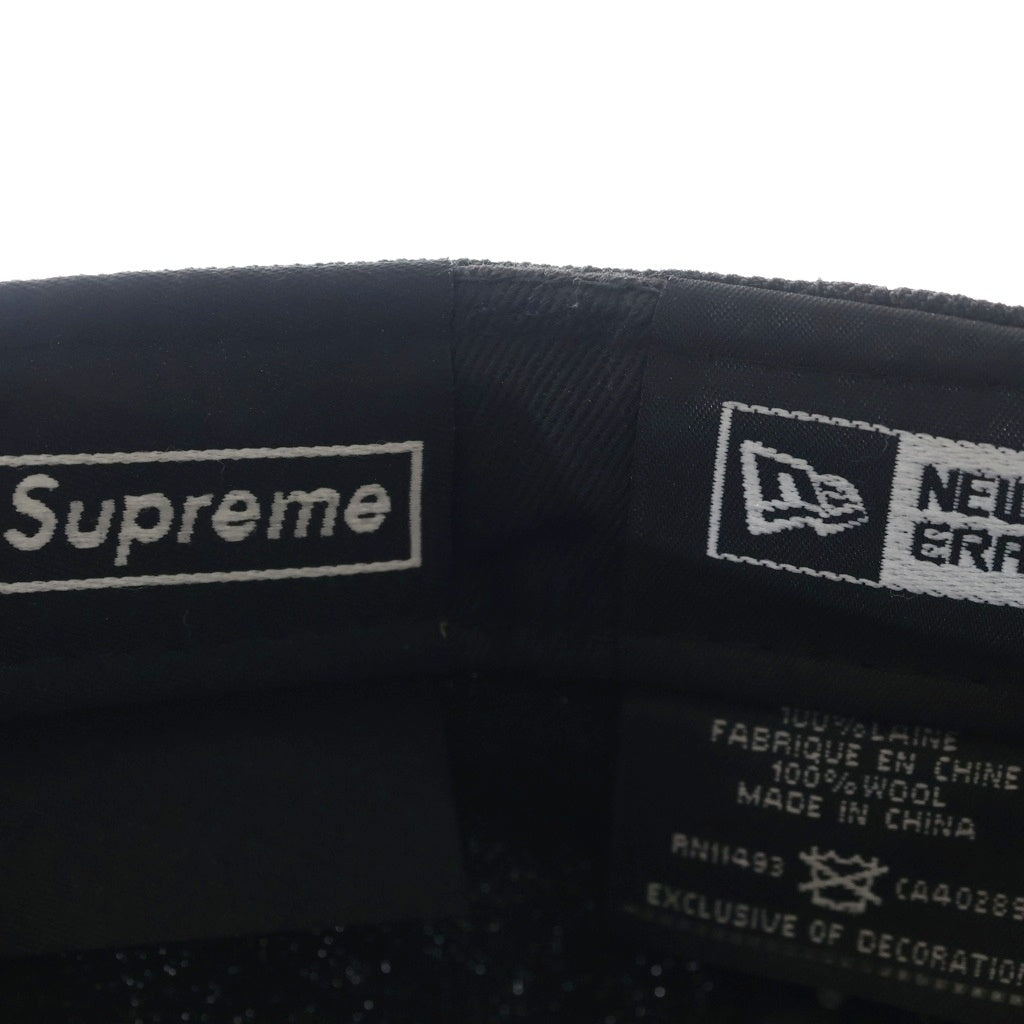SUPREME(シュプリーム) 16AW ×NEWERA RIP Logo Cap ニューエラ リップ ボックスロゴデザイン ベースボールキャップ 帽子 ブラック