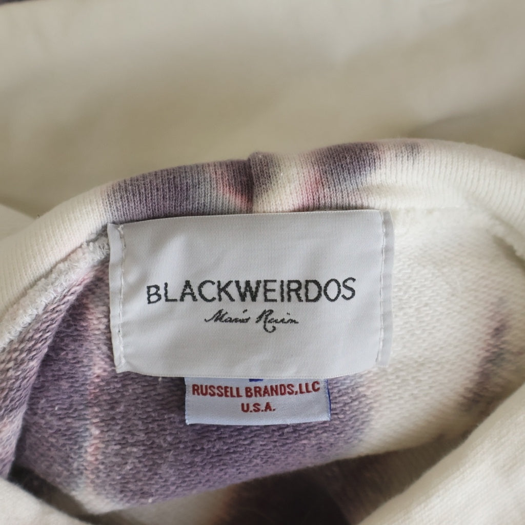 NO BRAND(ノーブランド) Black Weirdos ブラックウィアード TOUR TIEDYE HOODED SWEATSHIRT ツアー タイダイ柄 フーデッド スウェット パーカー パープル 20SS-PK01